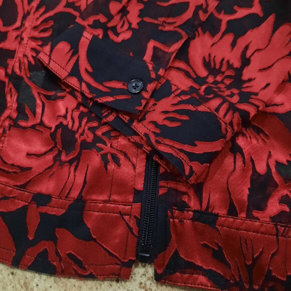 Vtg Y2K sheer lightweight floral jacket - Draper's & Damon's - Picture 8 of 12